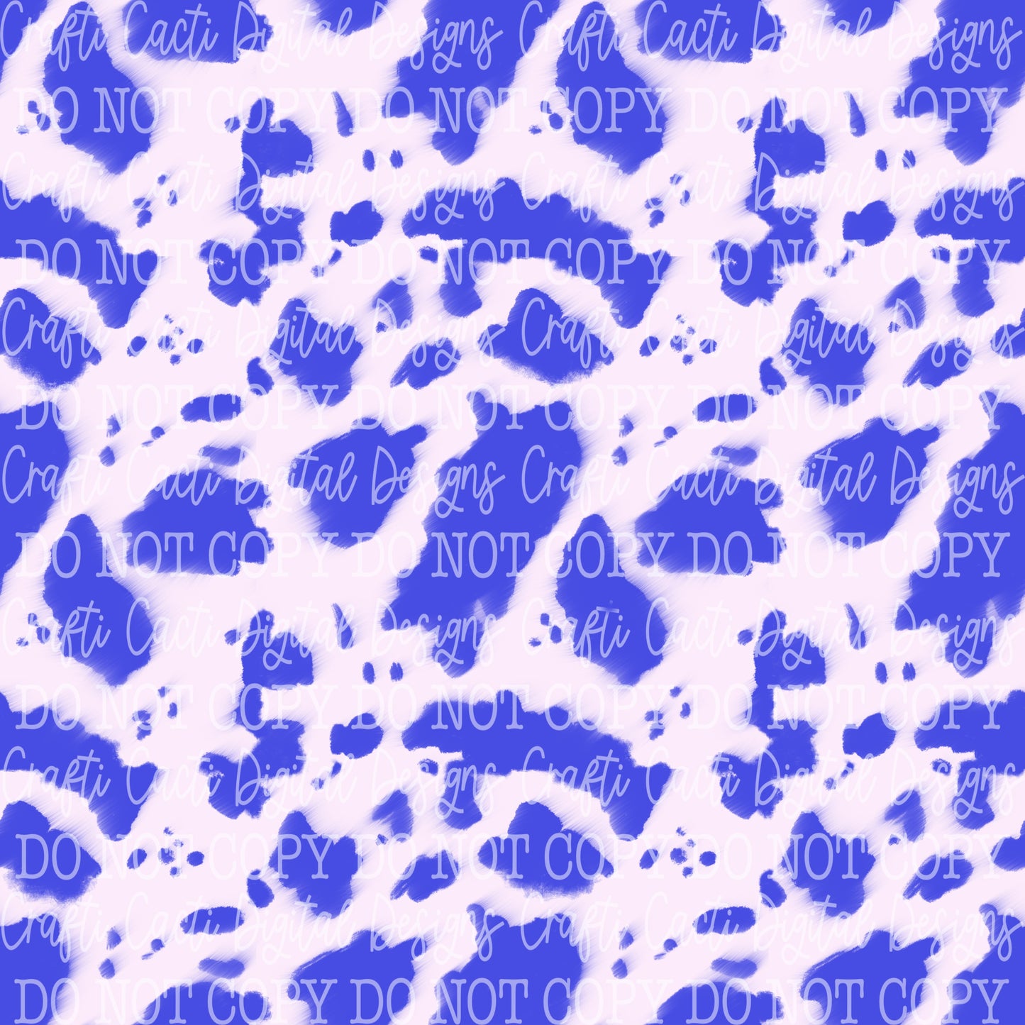 Cowhide - Blue Seamless Digital Download