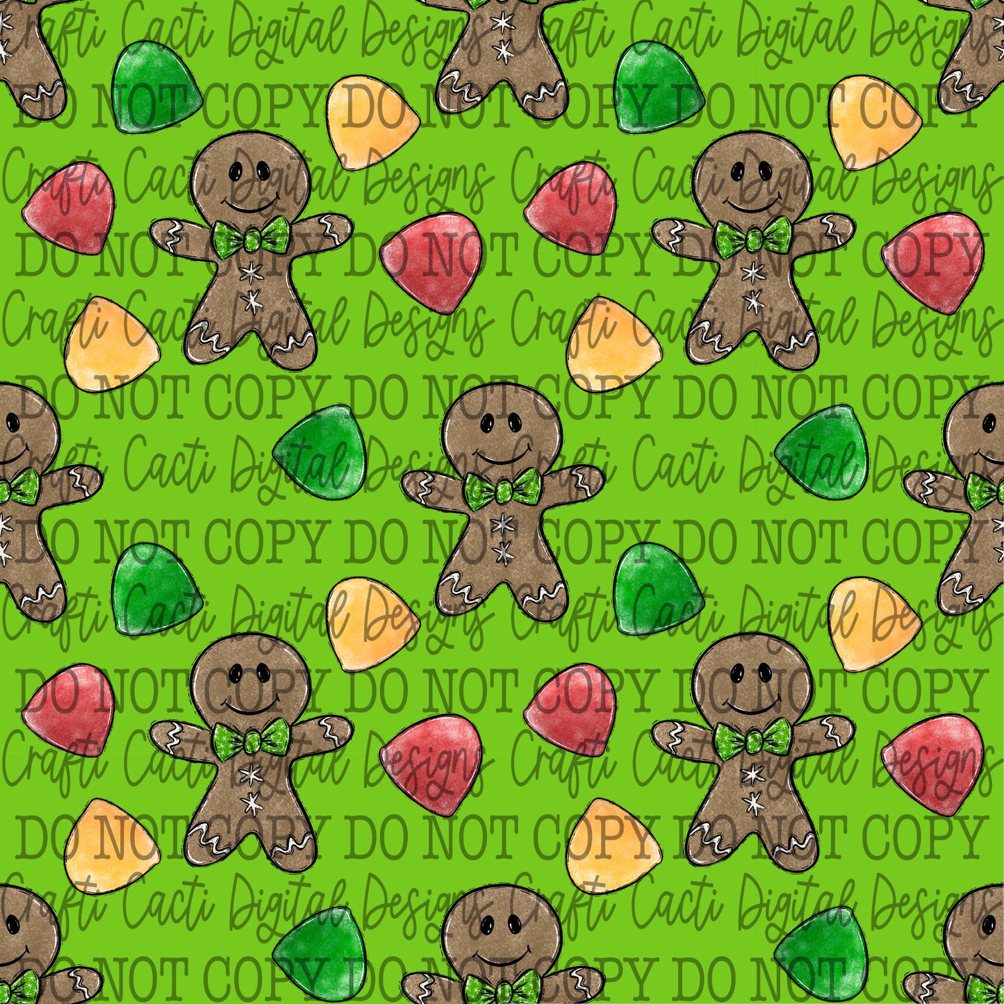 Gingerbread Boy Seamless Digital Download