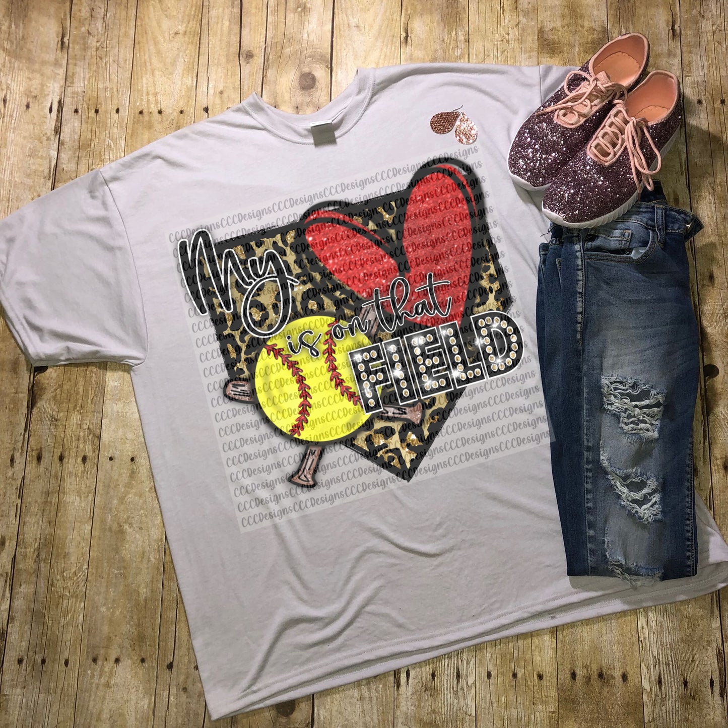 My Heart Is On That Field Softball Digital Download