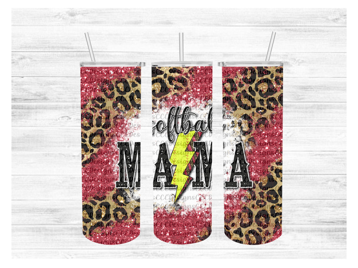 Softball Mama Tumbler Wrap Digital Download - 20 oz Tumbler