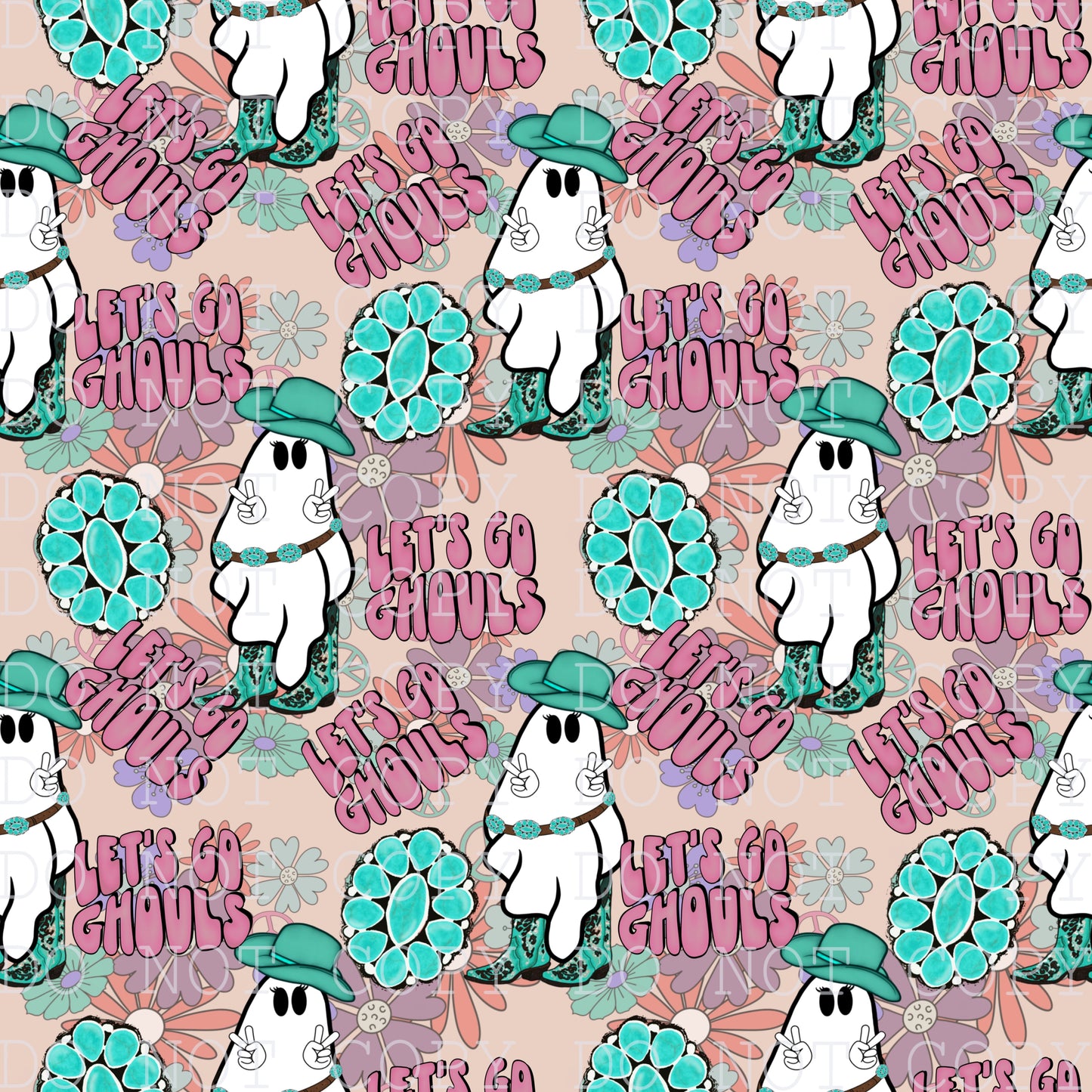 Let's Go Ghouls Seamless Digital Download