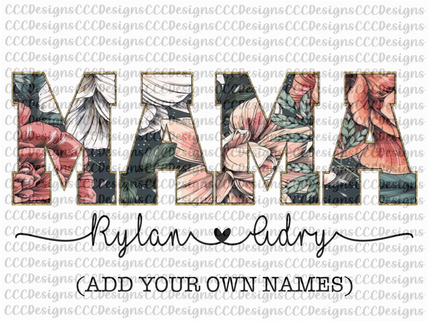 Mama Floral Chenille Digital Download (Both Patterns Included)