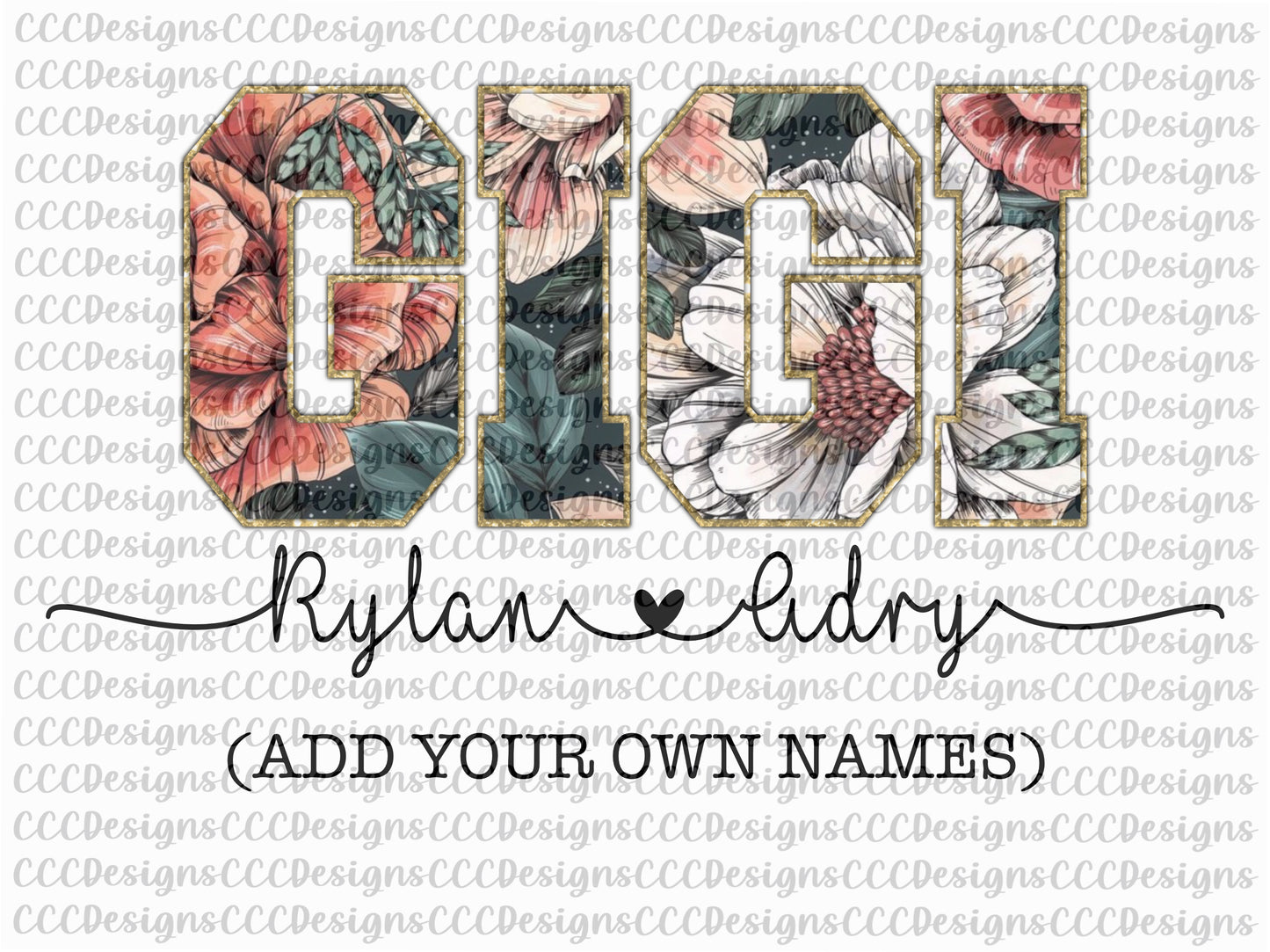 Gigi Floral Chenille Digital Download (Both Patterns Included)