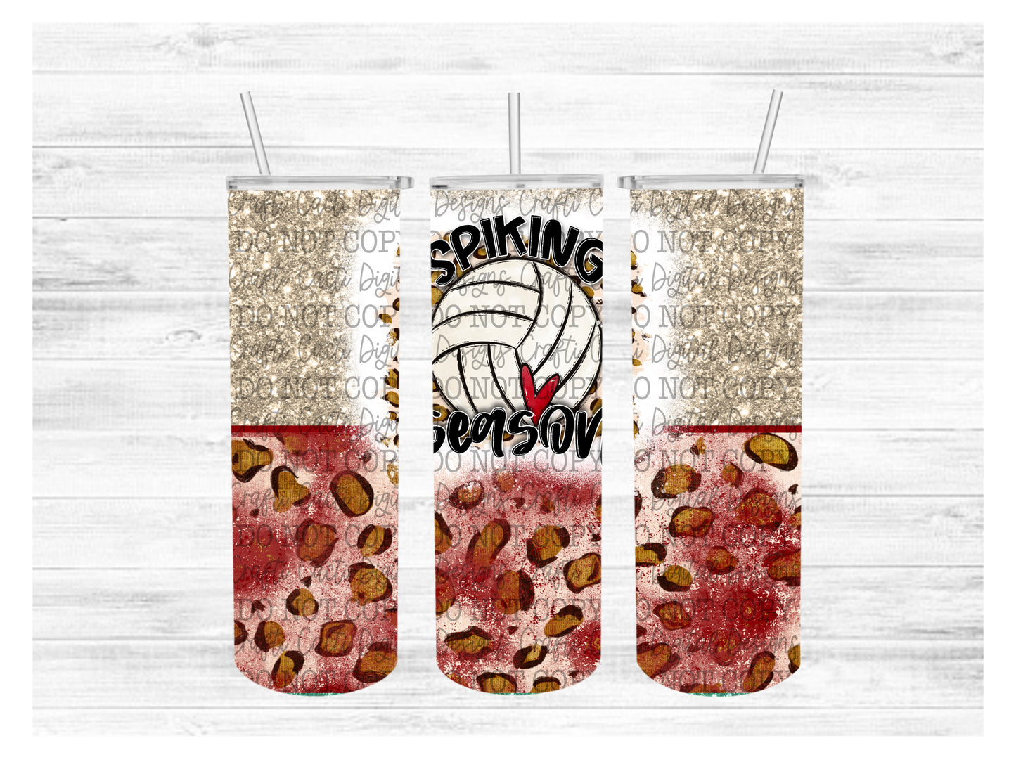 Spiking Season Tumbler Wrap Digital Download - 20 oz Tumbler