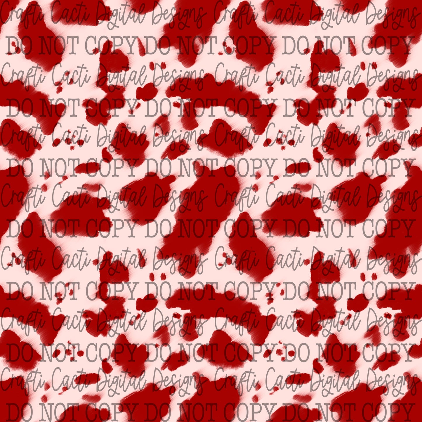 Cowhide - Red Seamless Digital Download