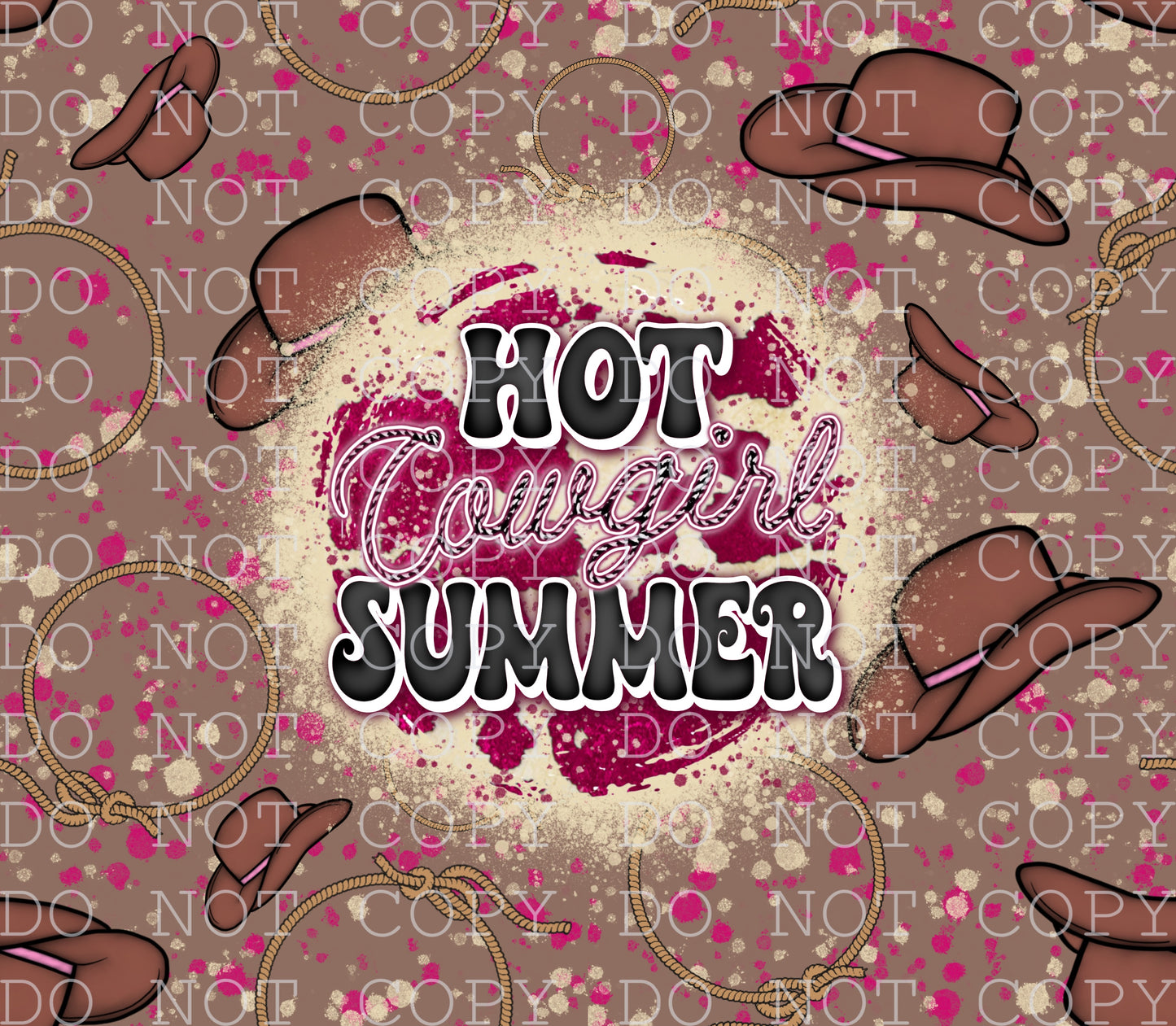 Hot Cowgirl Summer Tumbler Wrap Digital Download - 20 oz Tumbler