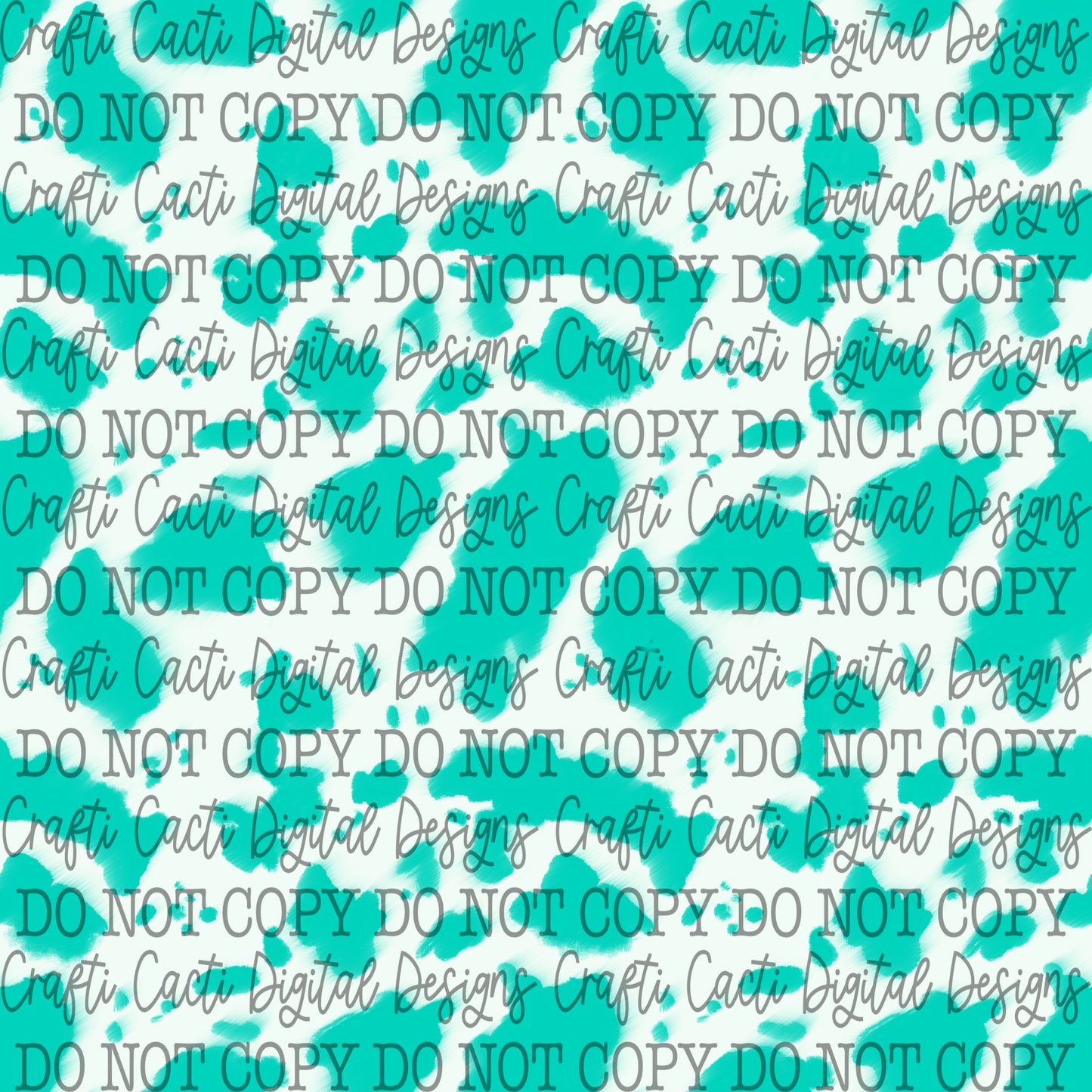 Cowhide -Turquoise Seamless Digital Download