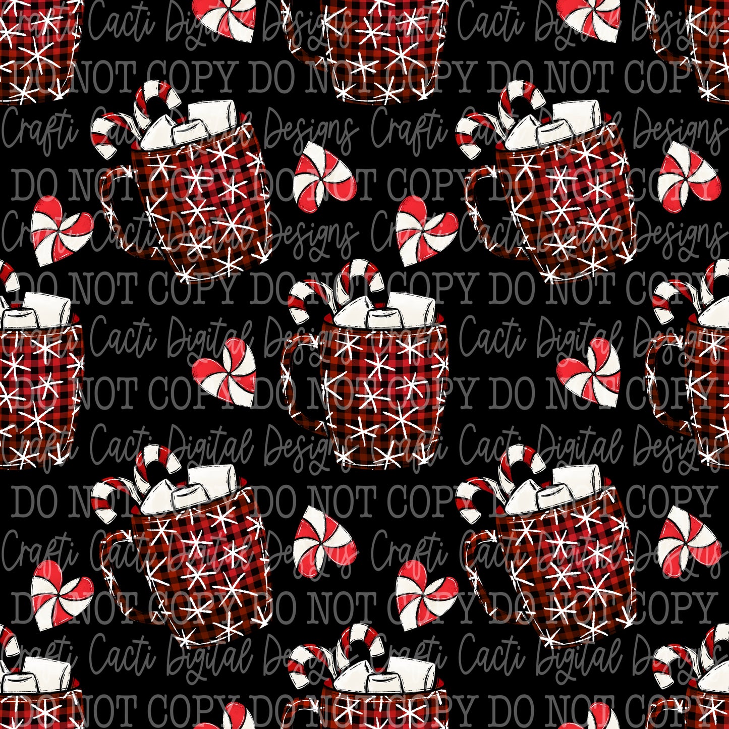 Peppermint Mocha Seamless Digital Download