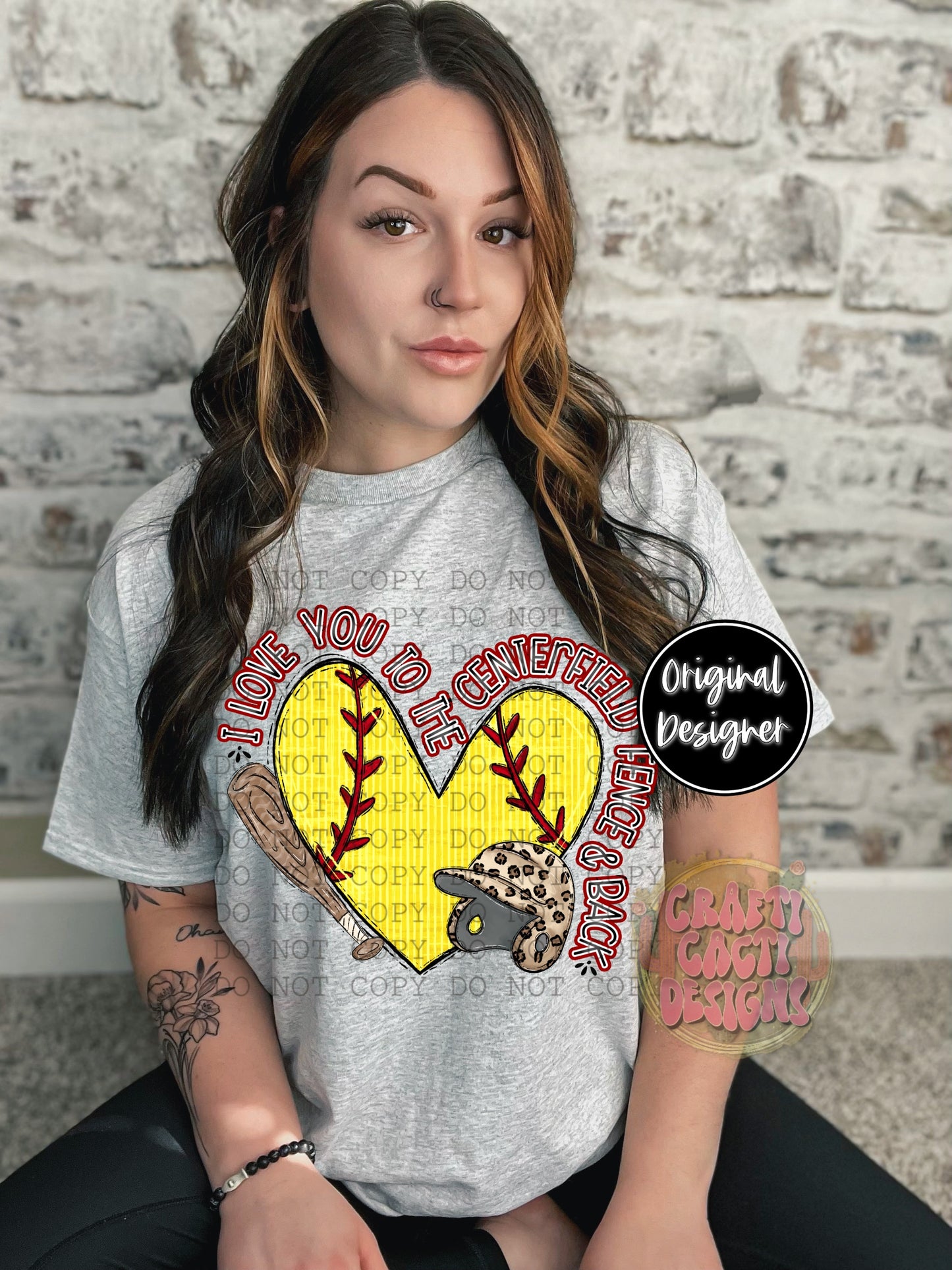 Love You To The Centerfield Fence & Back Softball Digital Download