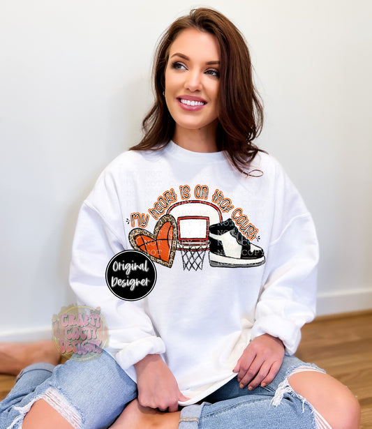 My Heart Is On That Court - Basketball - Digital Download