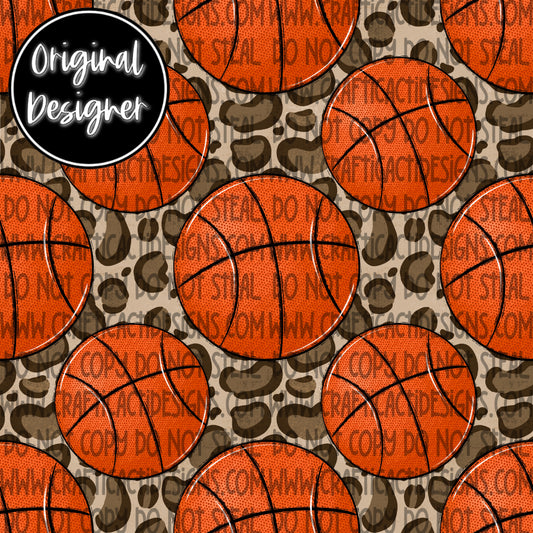 Basketball Leopard Seamless Digital Download