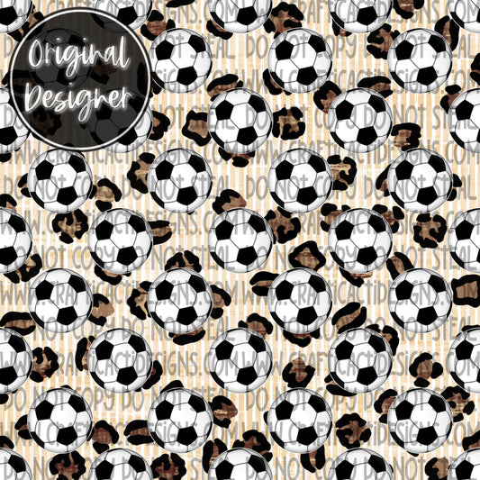 Soccer Leopard Seamless Digital Download