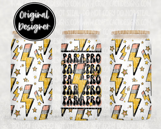 Parapro Pencil Bolt 16 oz Tumbler Wrap Digital Download