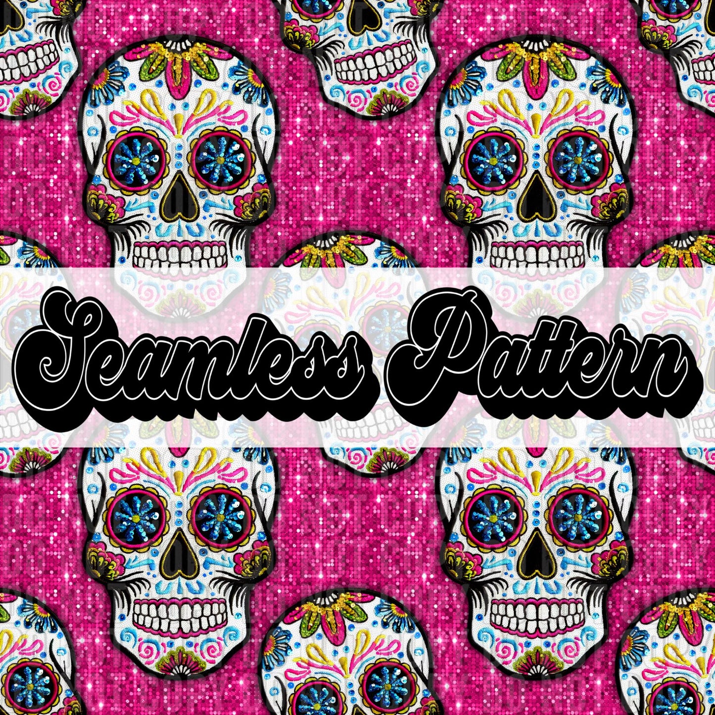 Sugar Skull Seamless Digital Download