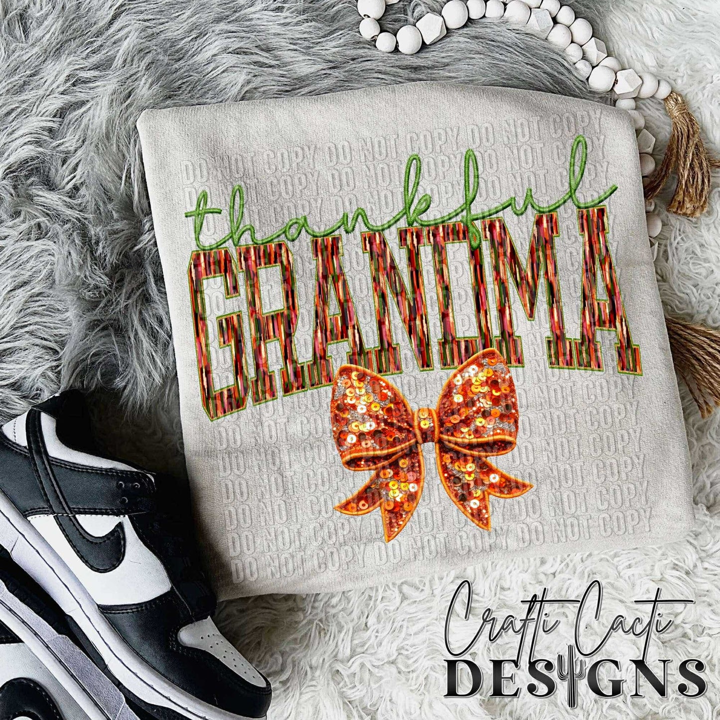 Thankful Grandma - Faux Embroidery Digital Download