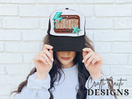 Mom Chenille Faux Hat Patch Digital Download