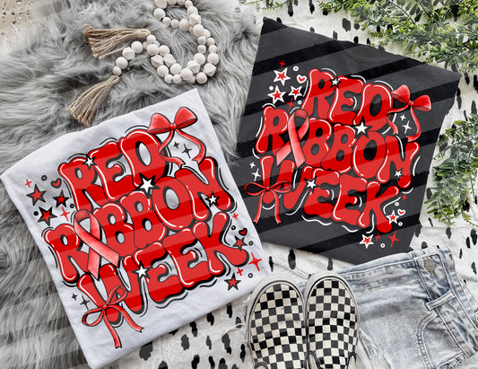 Red Ribbon Week Digitals - Bundle of 14 PNGs