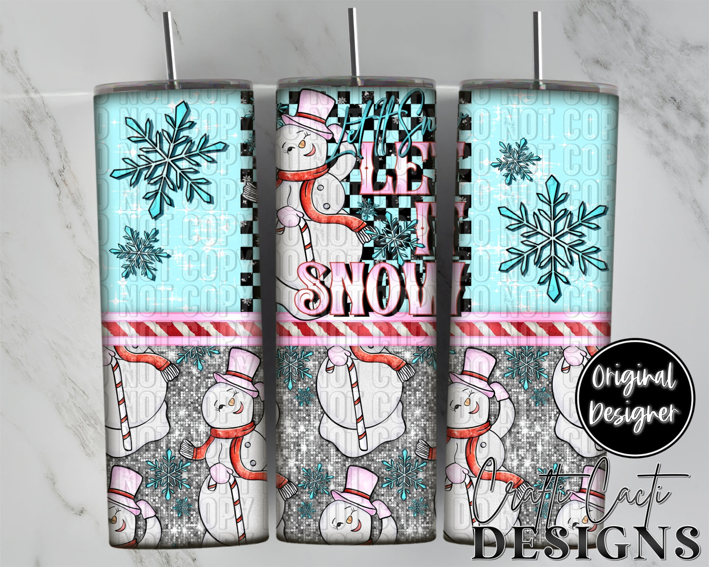 Let It Snow Tumbler Wrap Digital Download