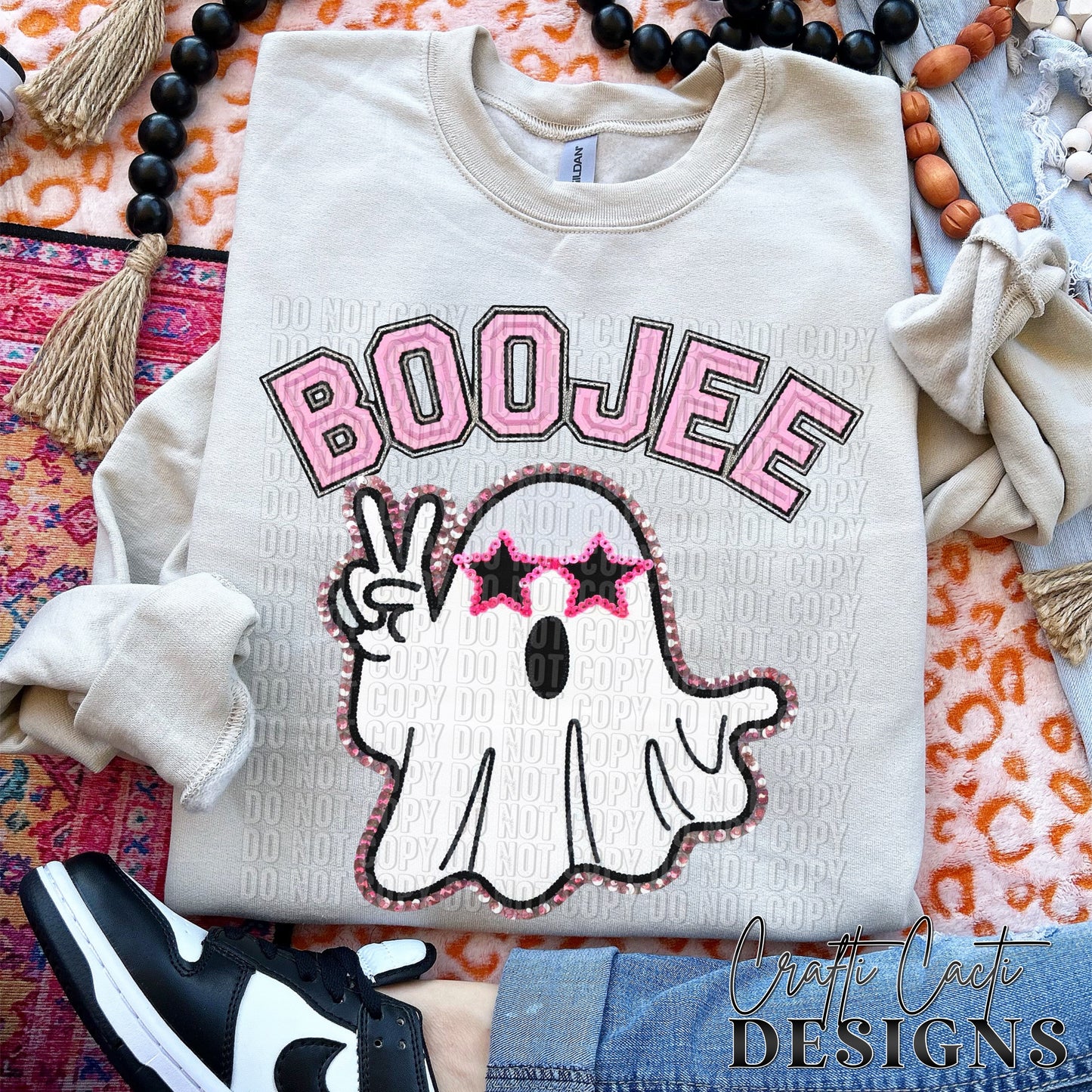 Boojee Ghost - Faux Embroidery - Digital Download