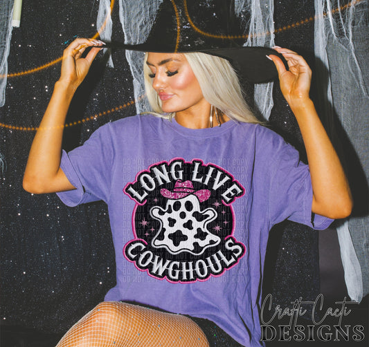 Long Live Cowghouls - Faux Embroidery - Digital Download