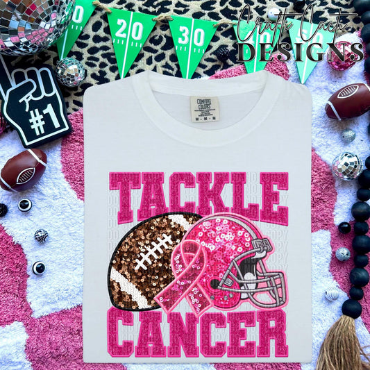 Tackle Cancer Faux Embroidery Digital Download