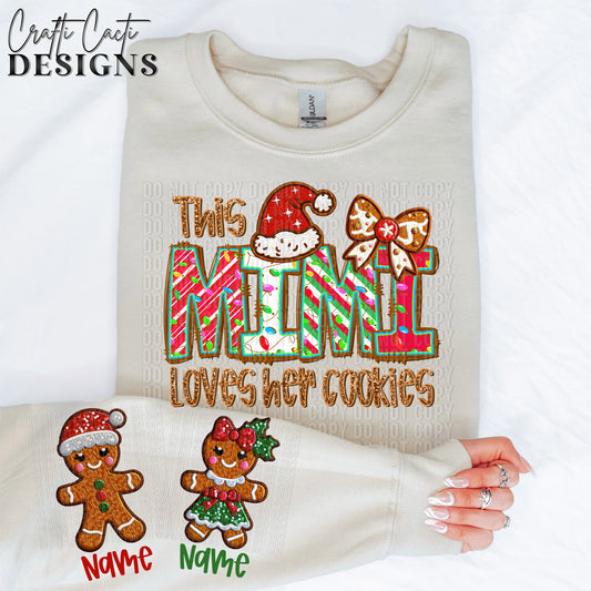 This MIMI Loves Her Cookies - 2 Options Available - Faux Embroidery Digital Download