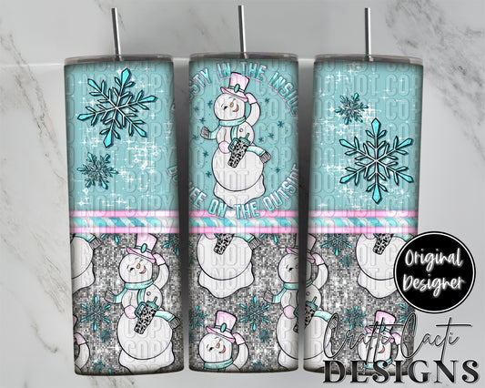 Frosty & Boujee Tumbler Wrap Digital Download