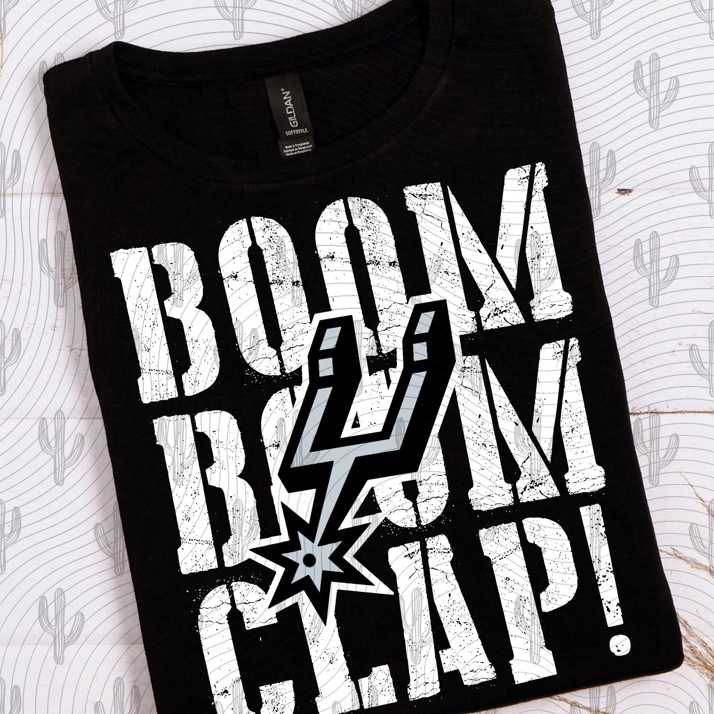 Boom Boom Clap SA Spurs (Black and White Fonts) - Facebook Exclusive Digital Download