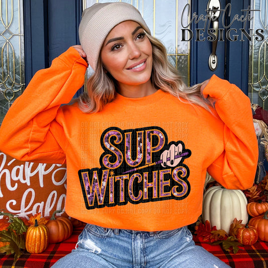 Sup Witches - Faux Sequin - Digital Download