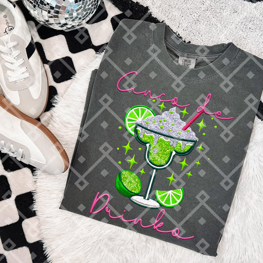 Cinco De Drinko - Both Pink & White Font Included - Digital Download