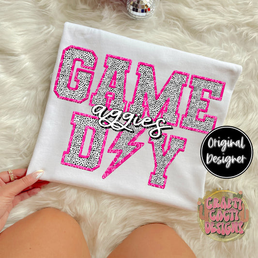 Aggies Game Day Faux Embroidery Digital Download