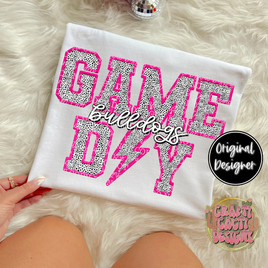 Bulldogs Game Day Faux Embroidery Digital Download