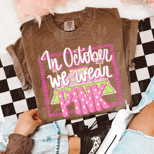 In October We Wear Pink Preppy Field - Digital Download