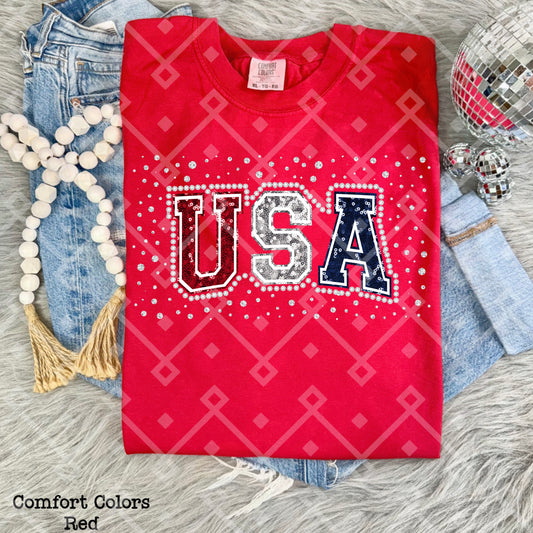 USA - Faux Sequin + Bling - Digital Download