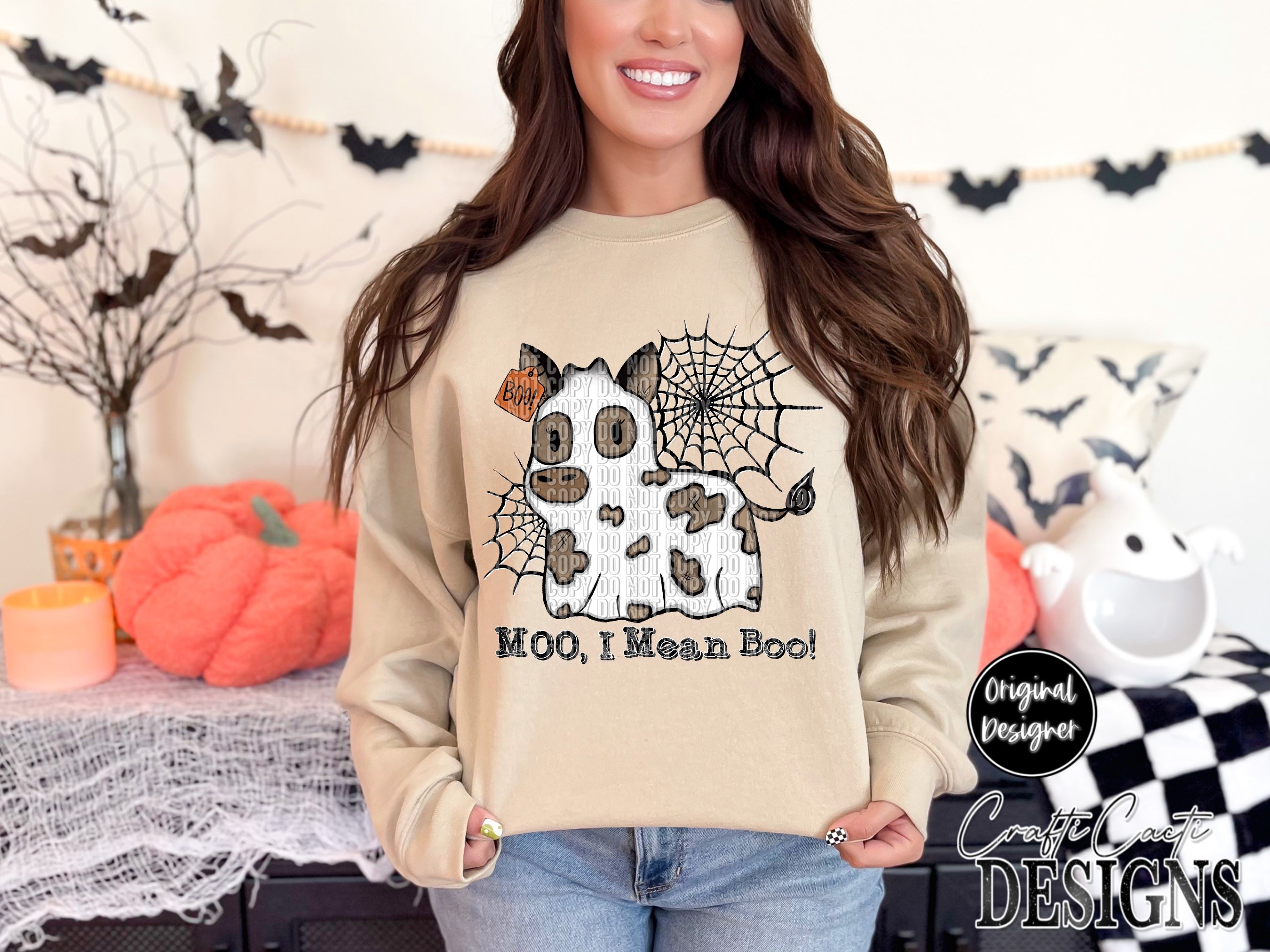 Moo, I Mean Boo! Digital Download – Crafti Cacti Digital Designs