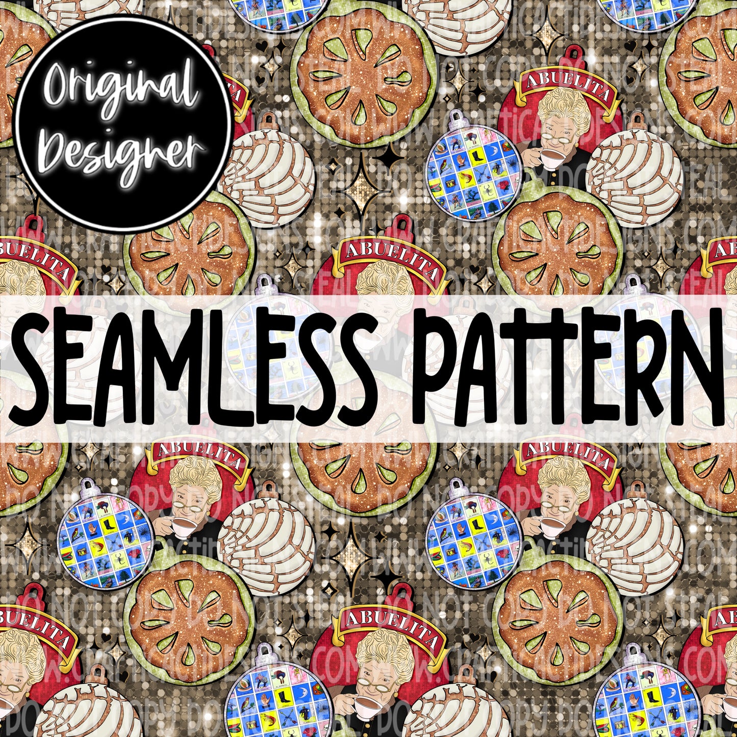 Mexican Ornaments Style 1 Seamless Digital Download – Crafti Cacti