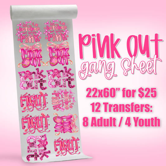Pink Out Pre-Made Gang Sheet