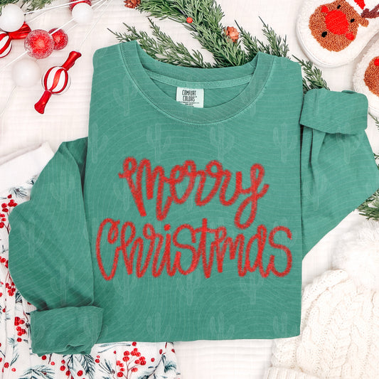 Merry Christmas Faux Tinsel Digital Download
