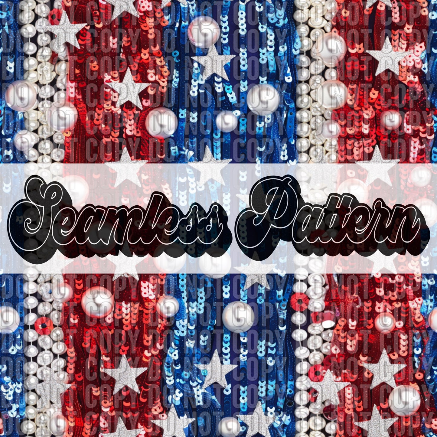 Patriotic Sequin Fringe Seamless 1 Digital Download