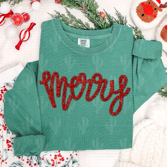 Merry Faux Tinsel Digital Download