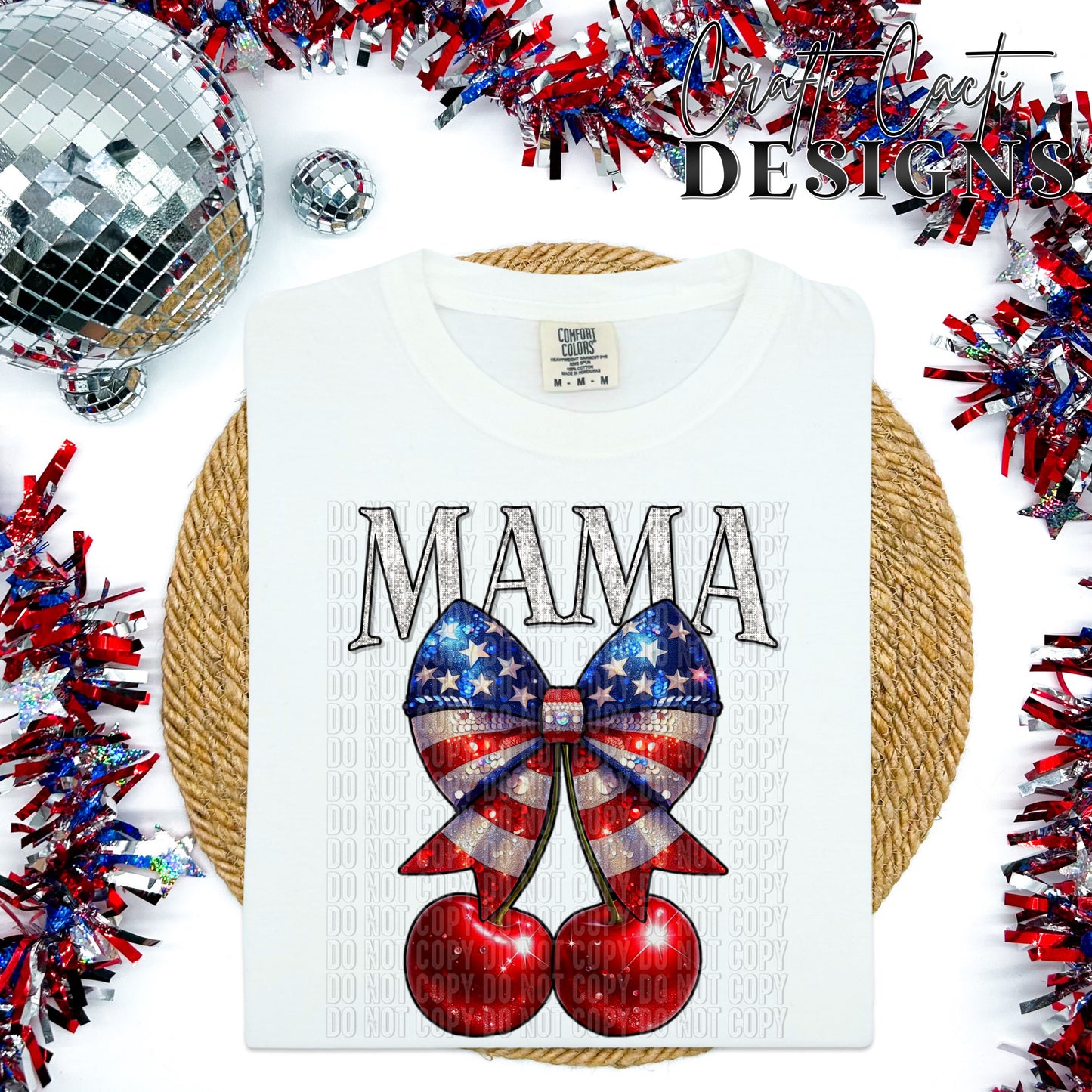 Mama Patriotic Coquette Bow Digital Download