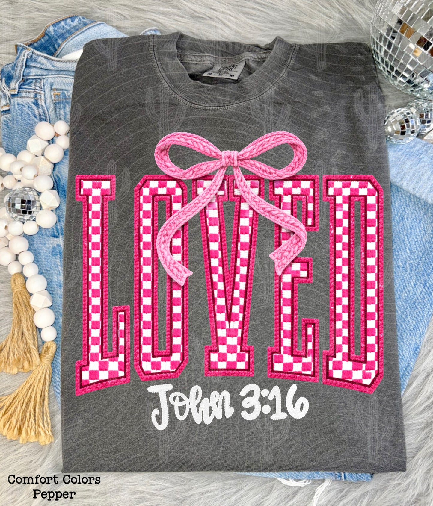 Loved John 3:16 - Faux Yarn Digital Download