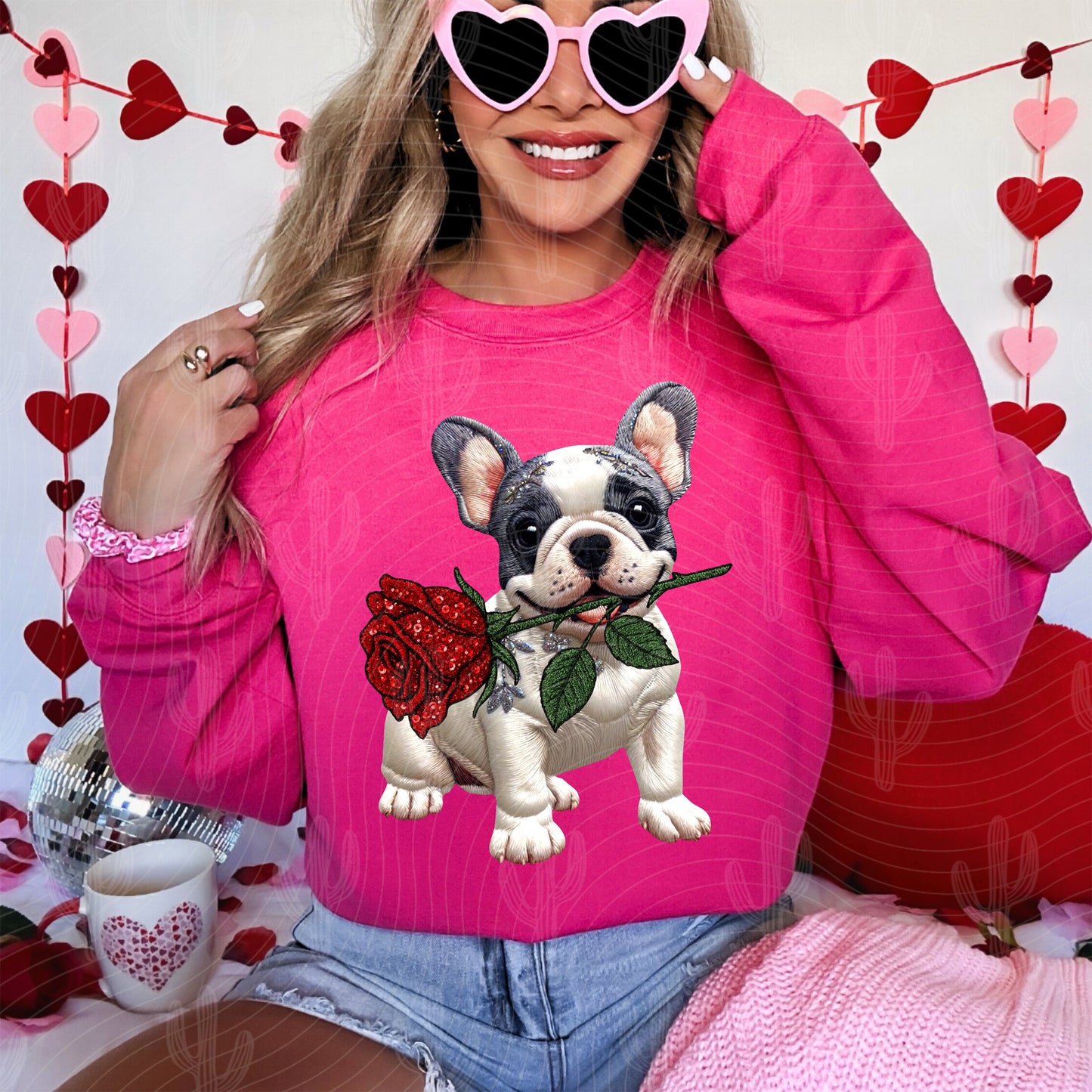 Valentines Day Dog Breeds - Faux Embroidery Digital Download