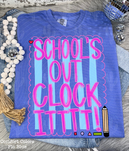 School’s Out Clock It Digital Download