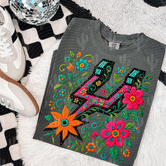 SA Spurs Faux Floral Embroidery - Facebook Exclusive Digital Download