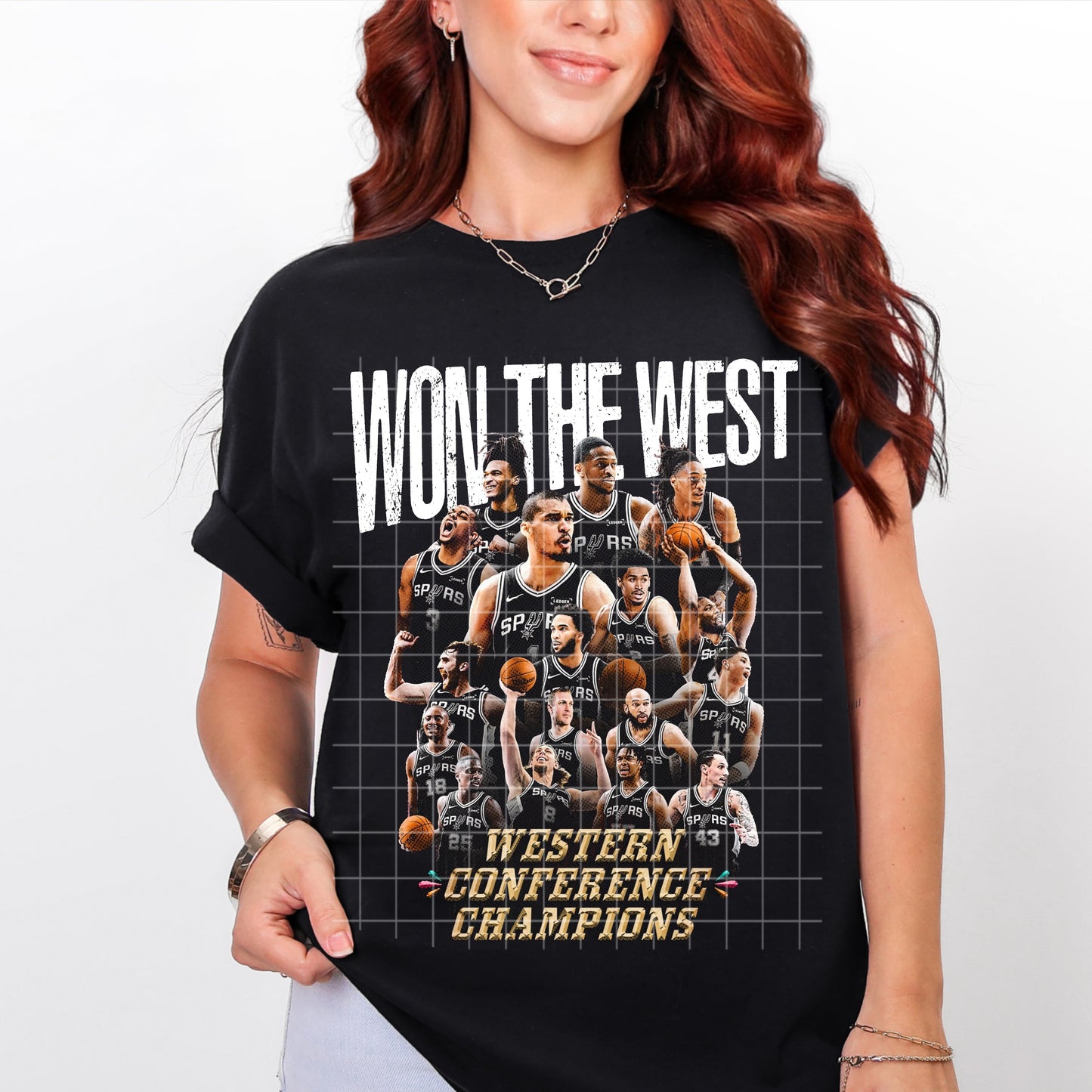 Won The West Spurs Colored Halftone - Facebook Exclusive Digital Download