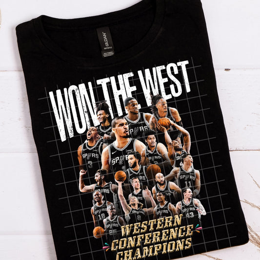Won The West Spurs Colored Halftone - Facebook Exclusive Digital Download