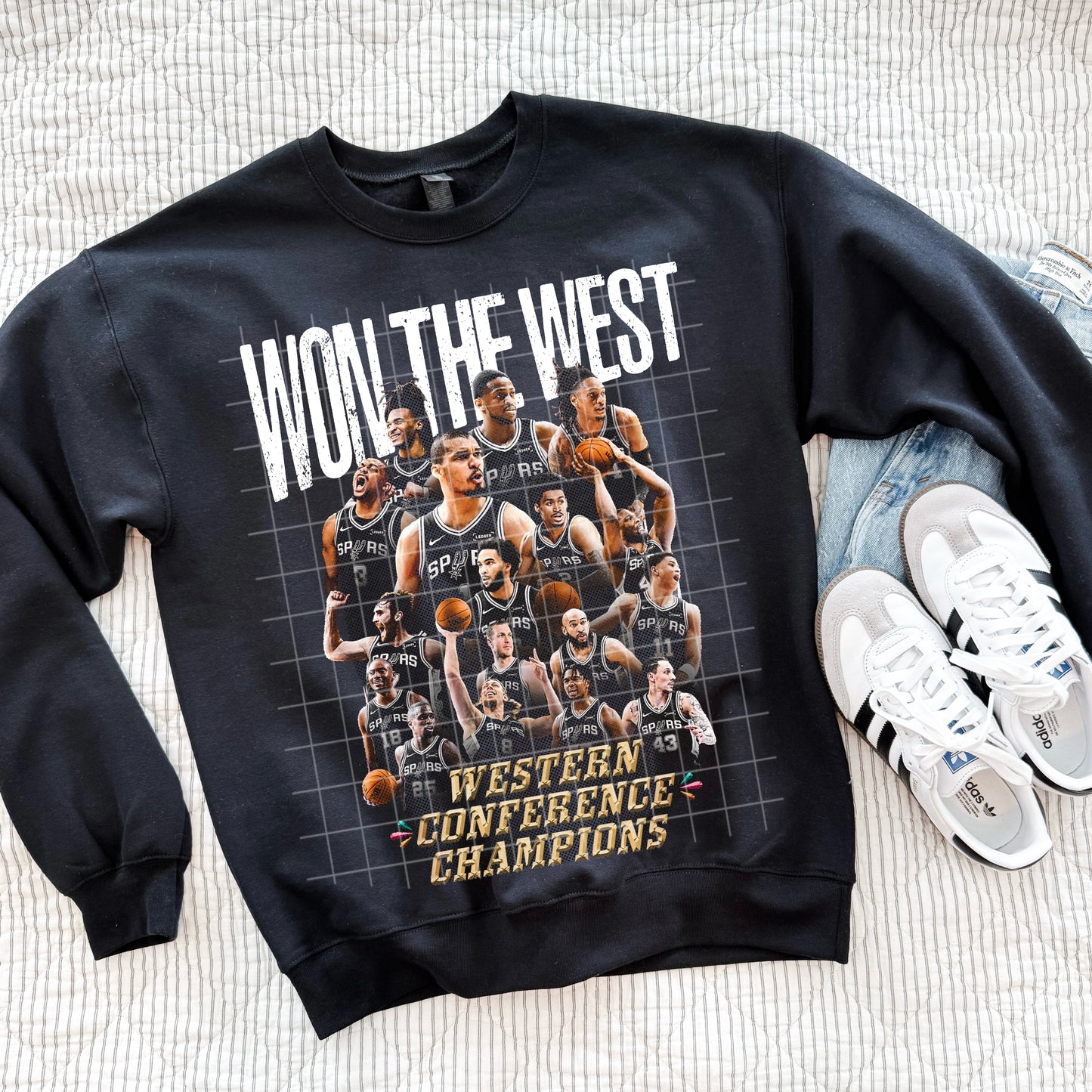 Won The West Spurs Colored Halftone - Facebook Exclusive Digital Download