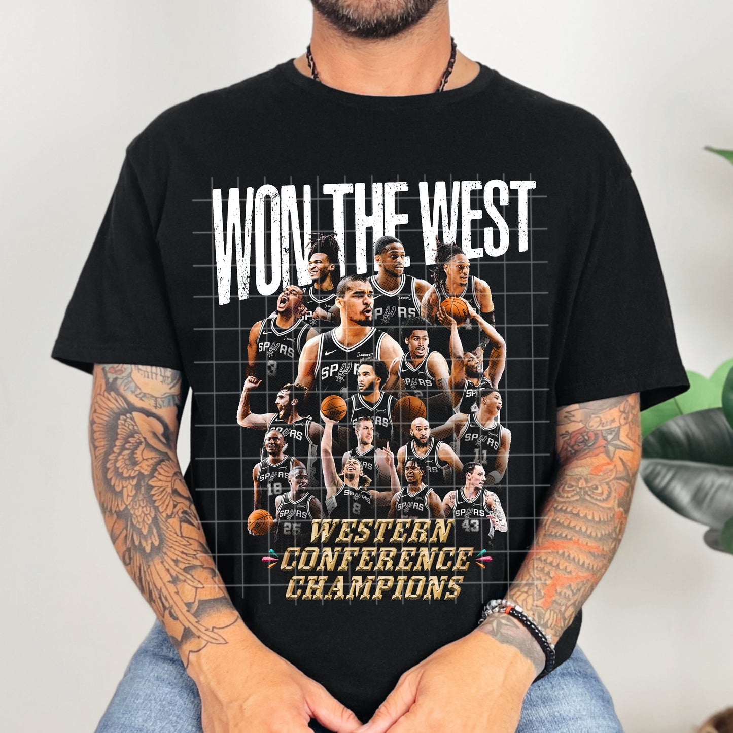 Won The West Spurs Colored Halftone - Facebook Exclusive Digital Download