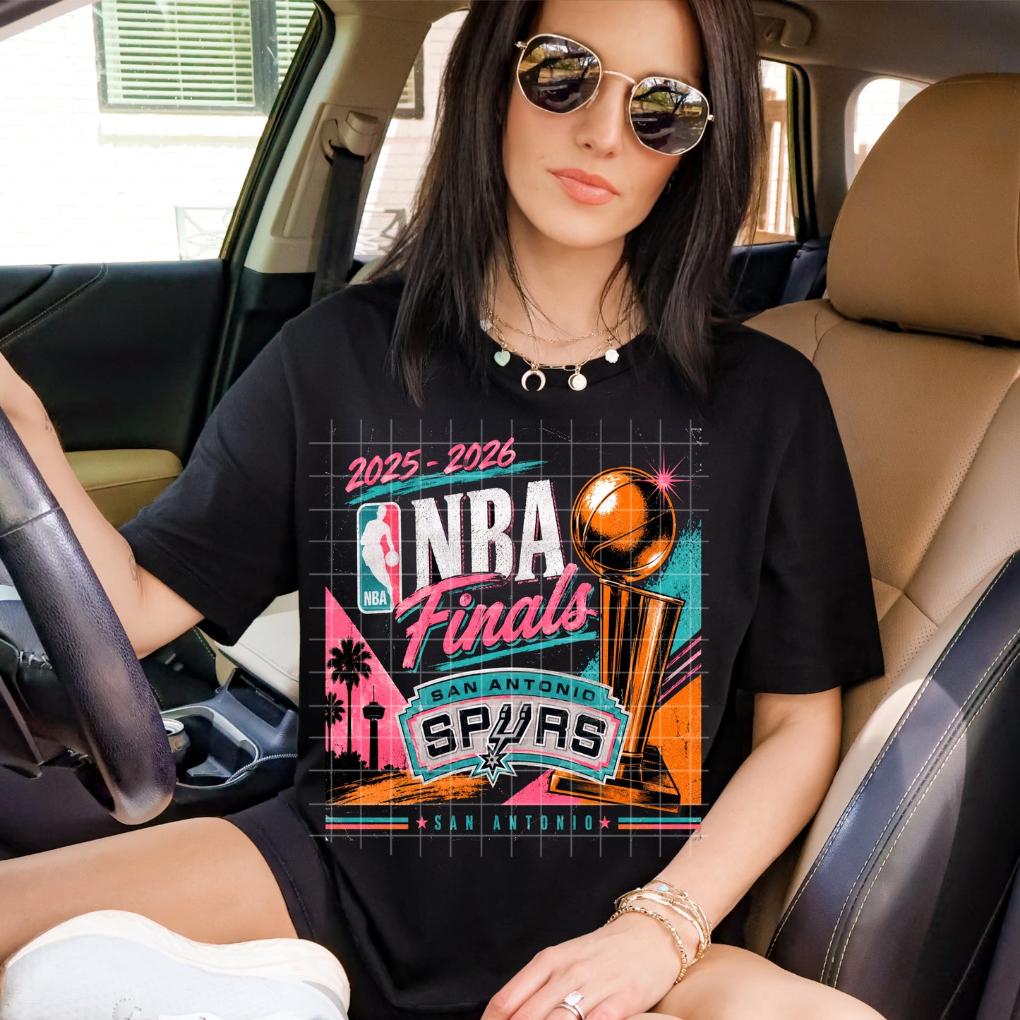 NBA Finals Spurs Retro Colored Halftone and Solid Distress - Facebook Exclusive Digital Download